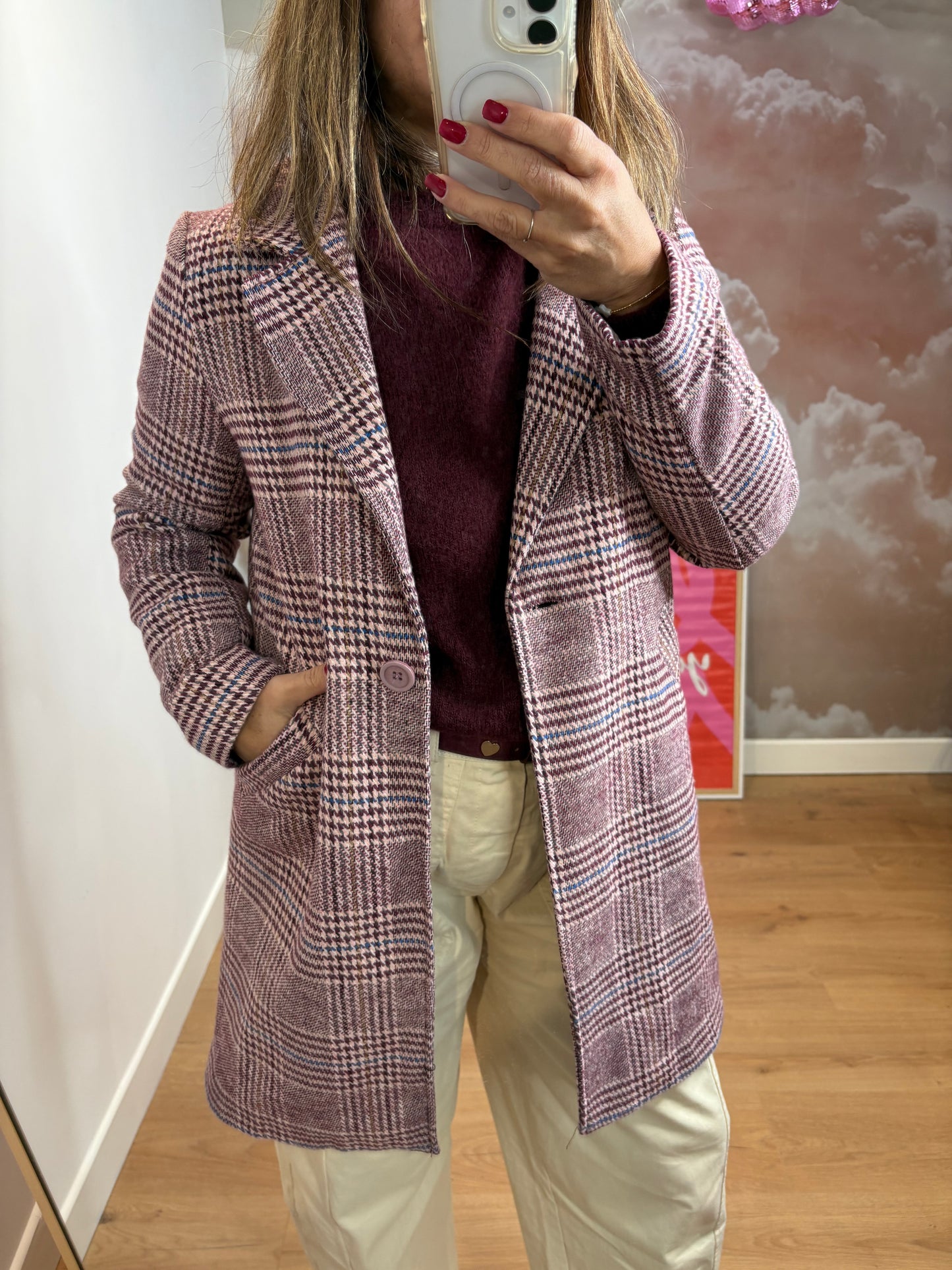 MANTEAU LAINE PRINCE DE GALLES