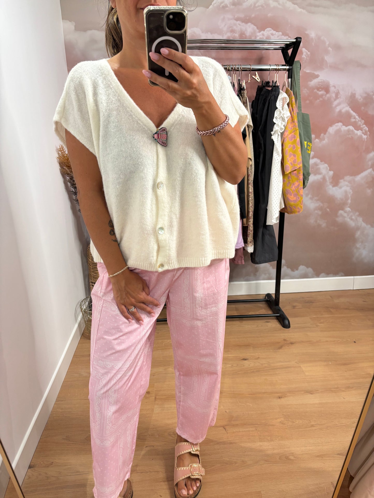 PANTALON ROSE BANDANA