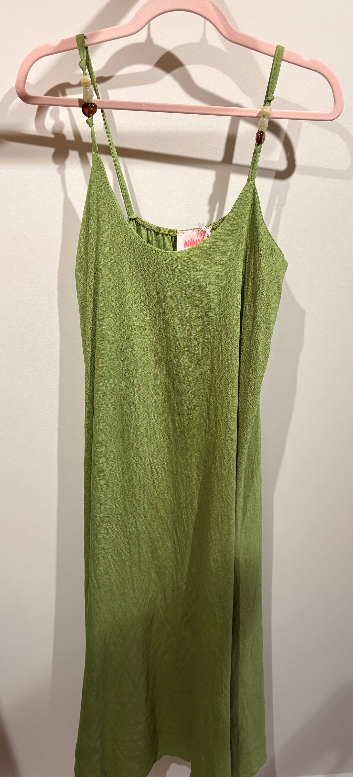 ROBE LONGUE PISTACHE
