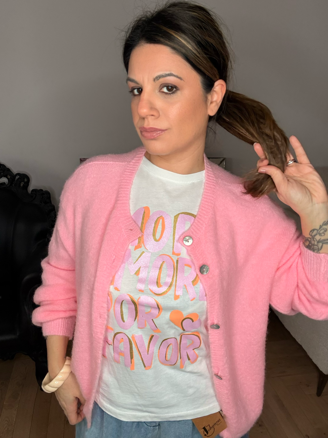 GILET PAOLA ROSE CLAIR