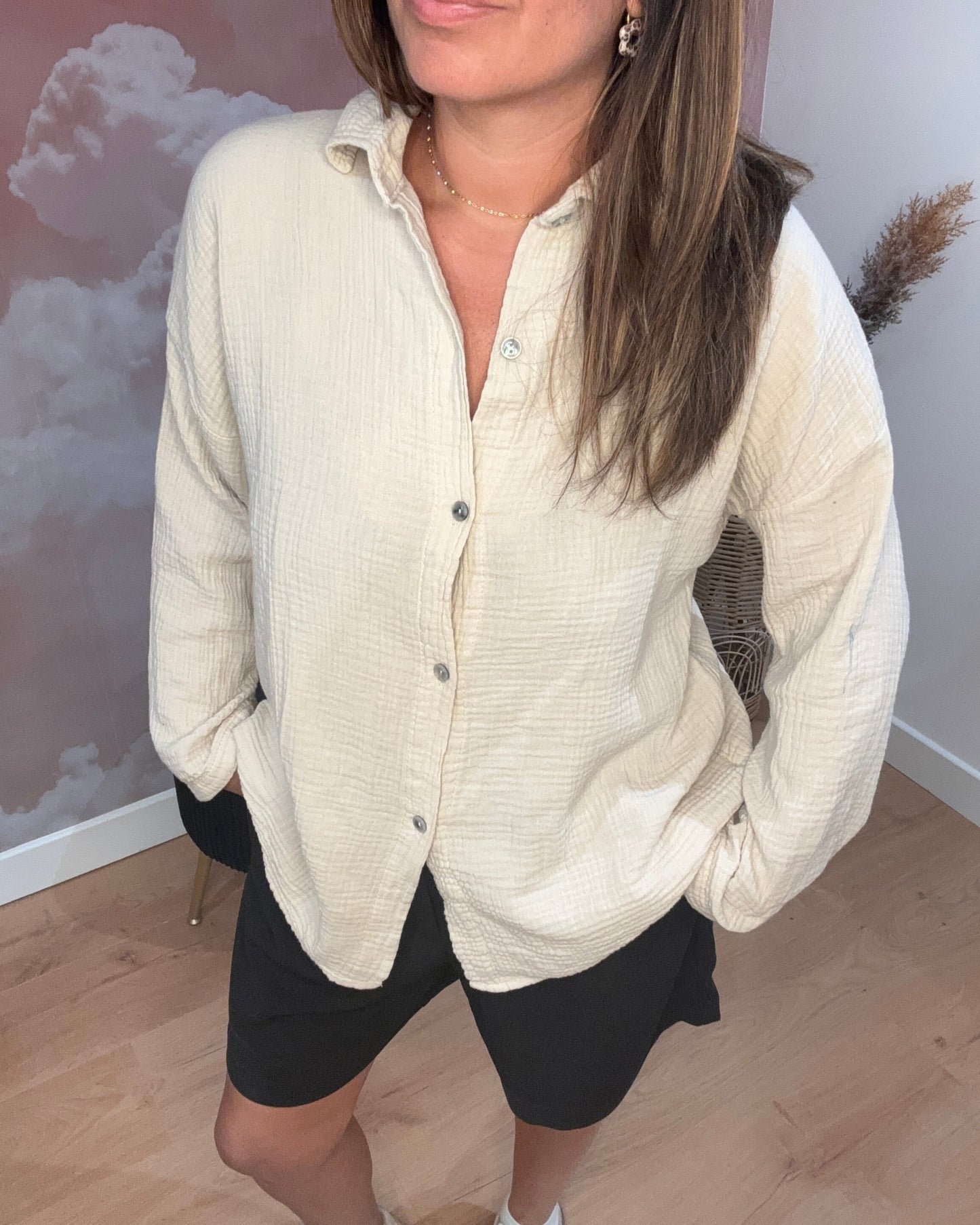 CHEMISE GAZE DE COTON