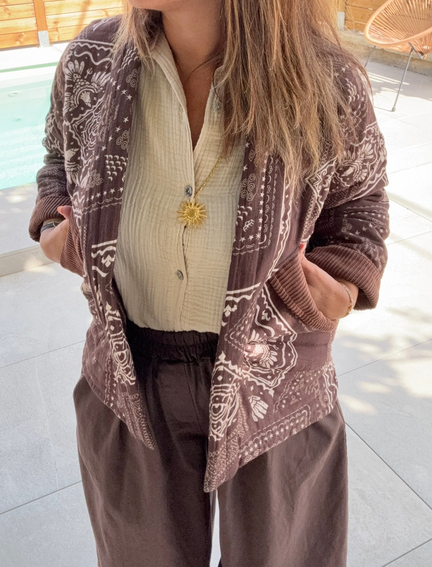 VESTE MATELASSEE CHOCOLAT