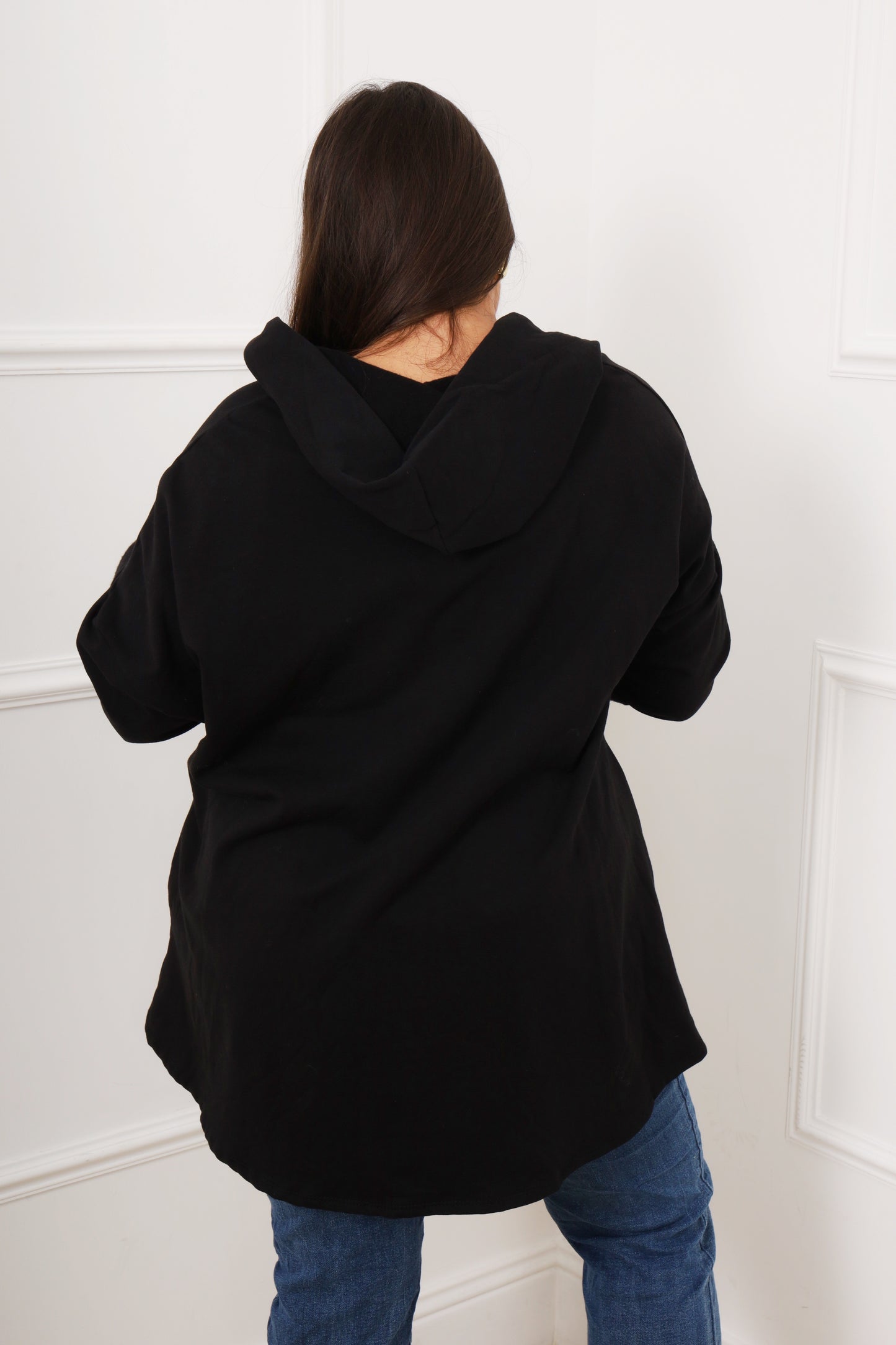 Veste zippée cœur strass pour femme pulpeuse