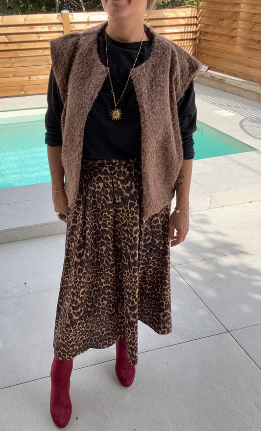 JUPE LONGUE LEOPARD