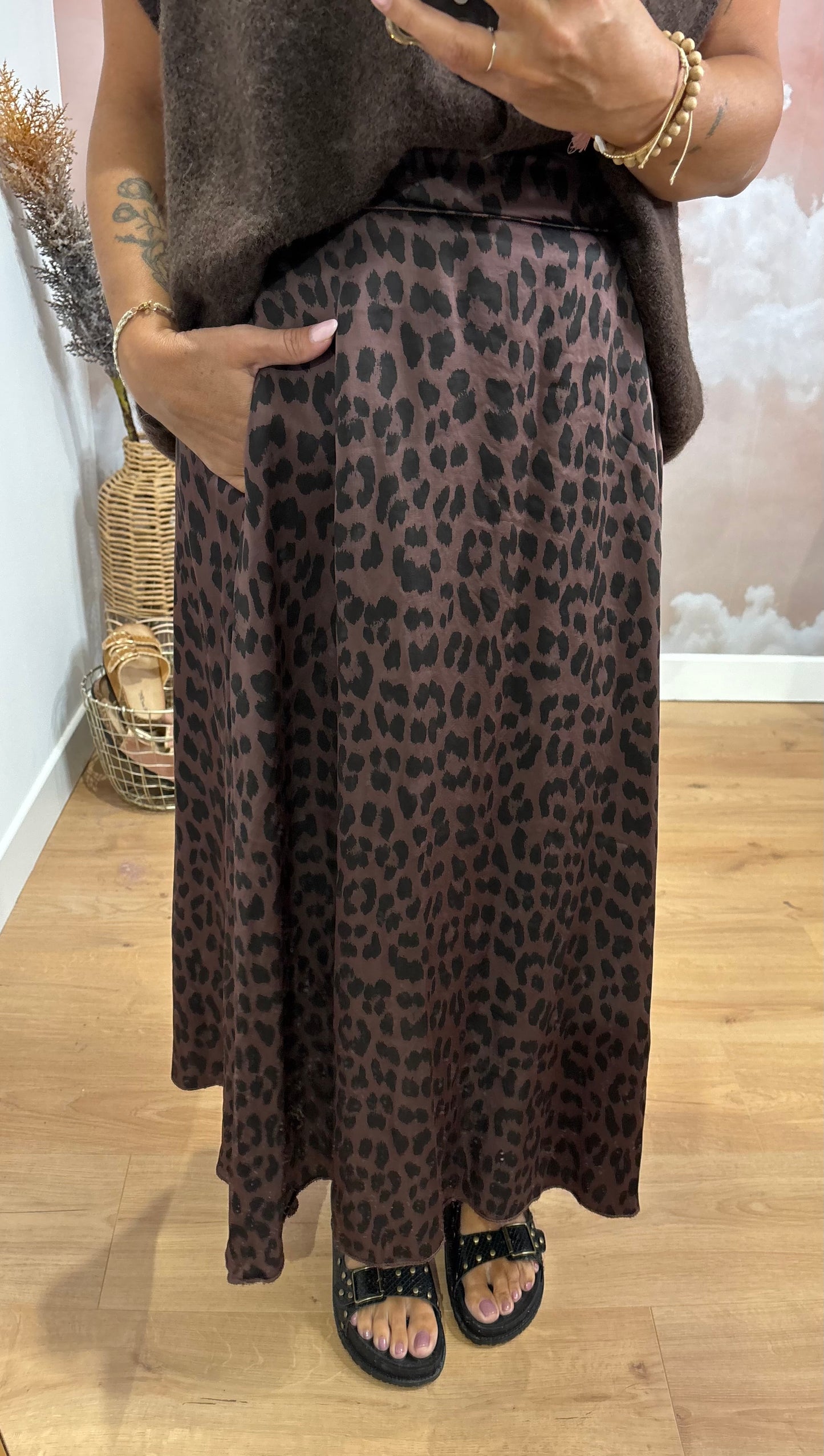JUPE LONGUE LEOPARD