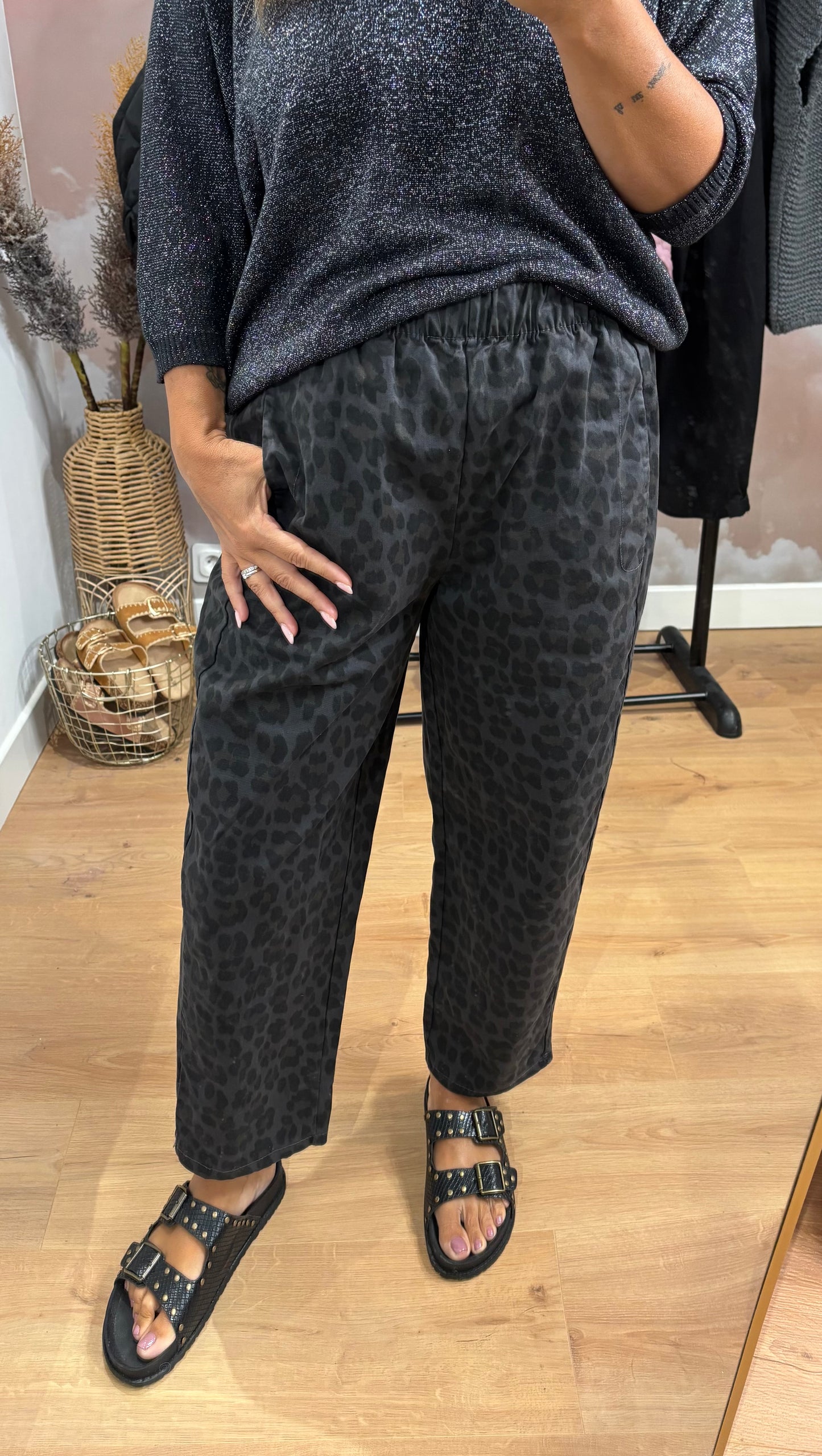 PANTALON MAGIC LEOPARD GRIS