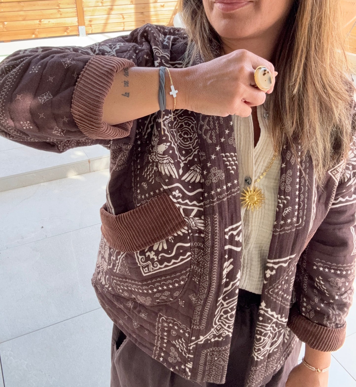 VESTE MATELASSEE CHOCOLAT