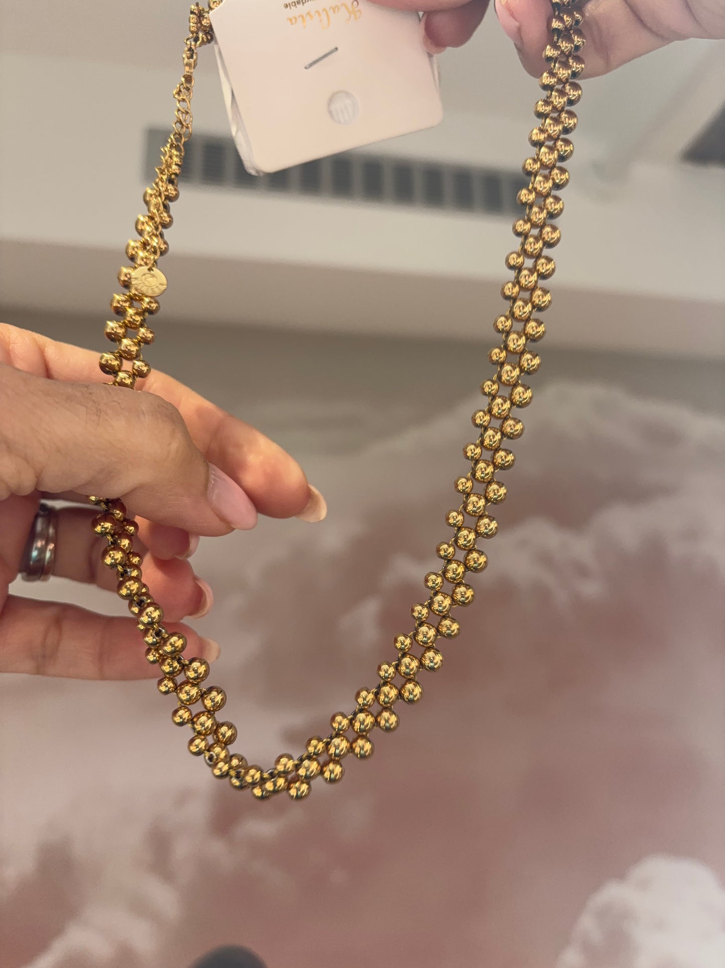 COLLIER DORÉ MAILLE