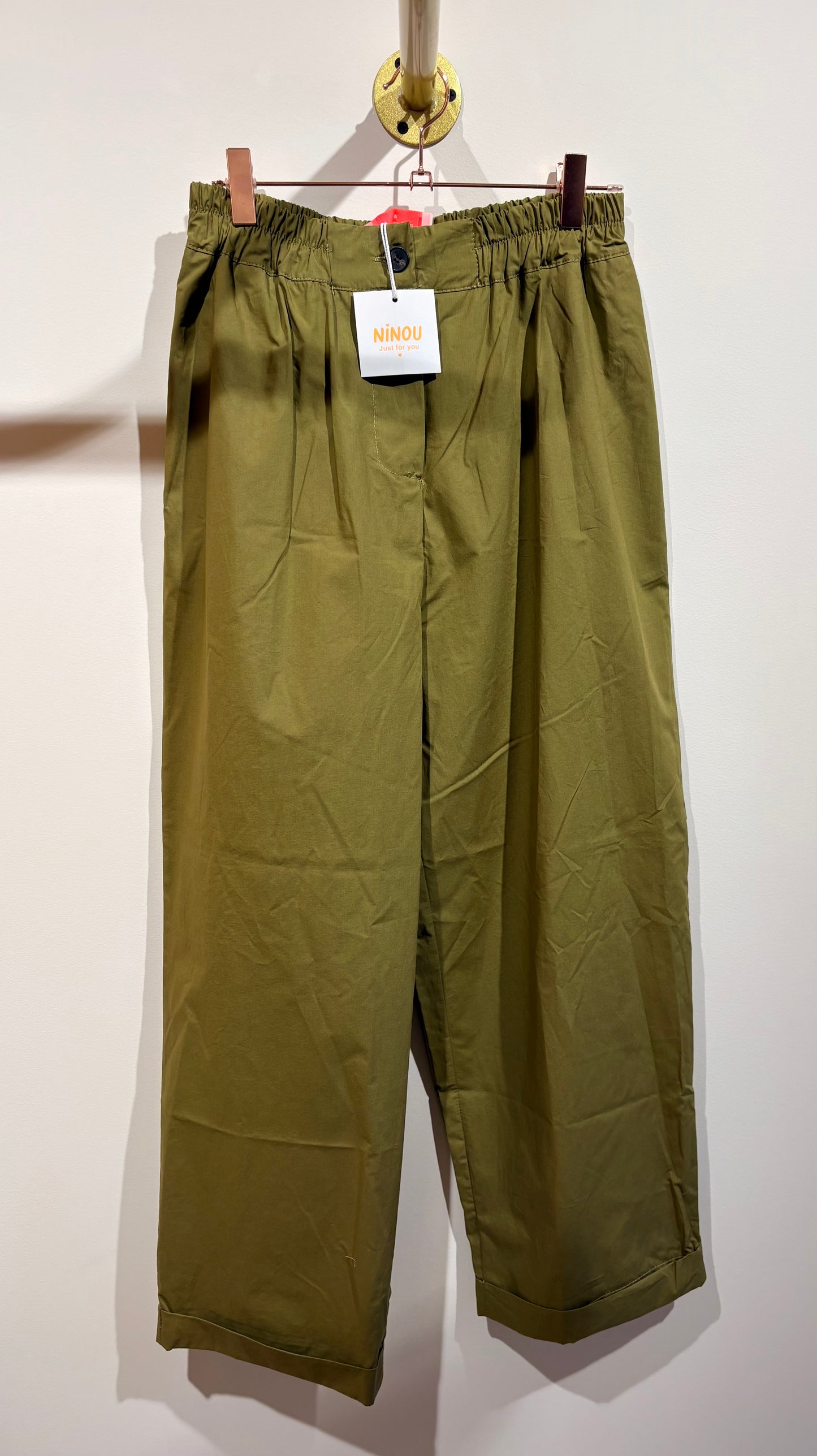 PANTALON TOILE OLIVE