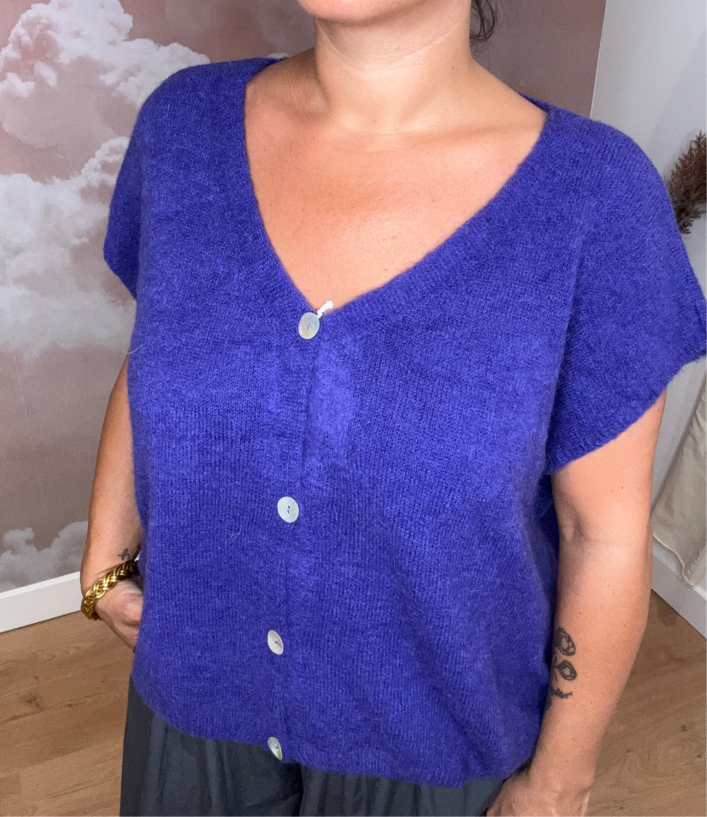 GILET BRIDGET VIOLET FONCÉ