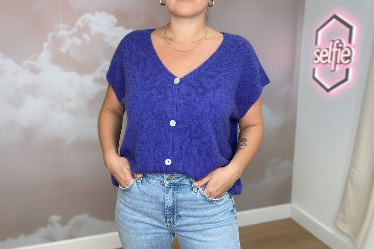 GILET BRIDGET VIOLET FONCÉ