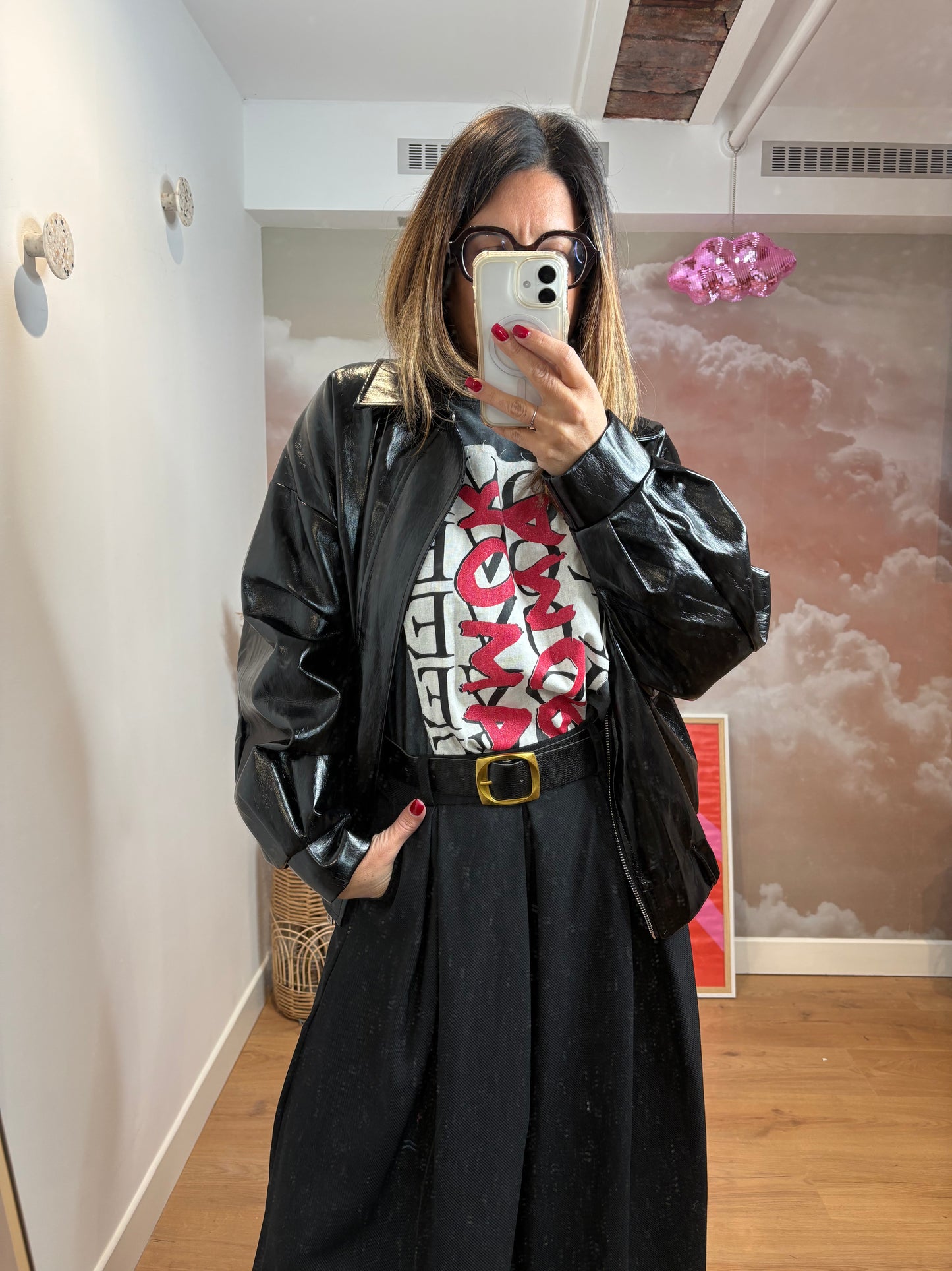 VESTE NOIRE SIMILI CUIR