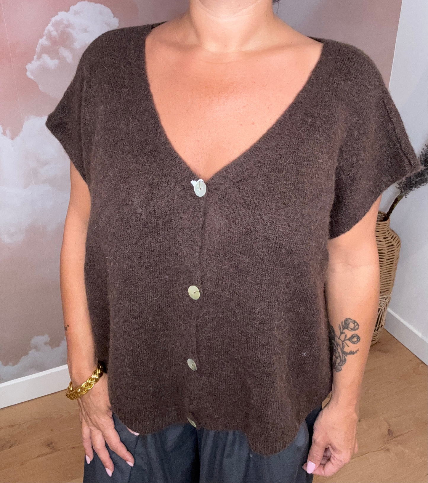 GILET BRIDGET CHOCOLAT