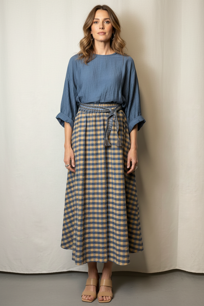 CEINTURE TISSÉE BLEUE