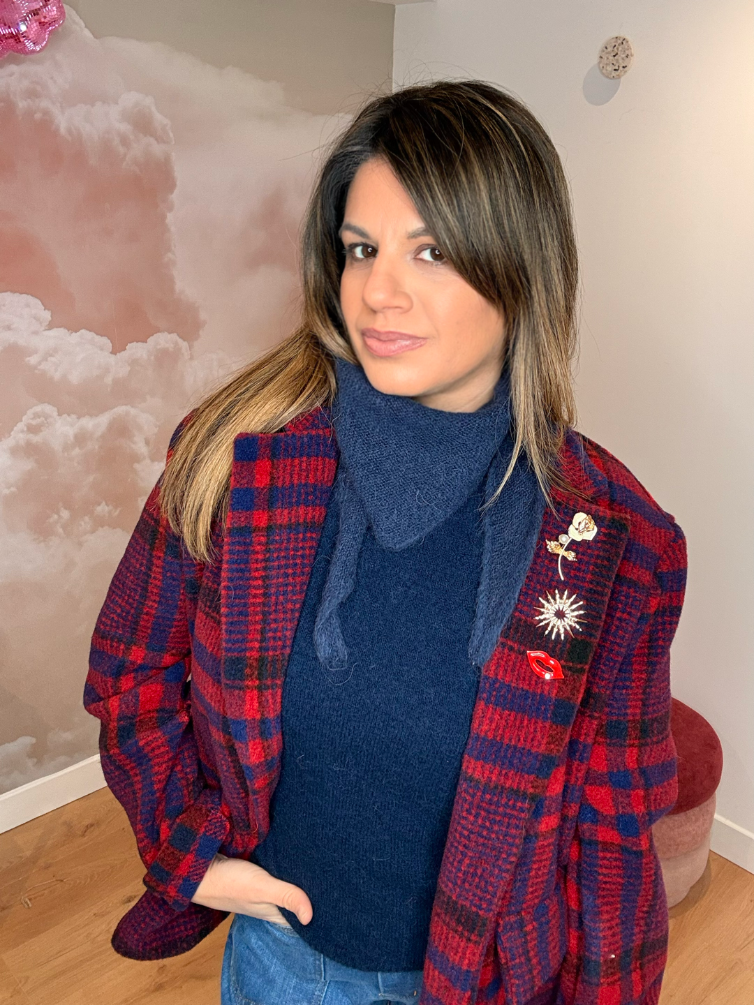 FOULARD BABY ALPAGA MARINE