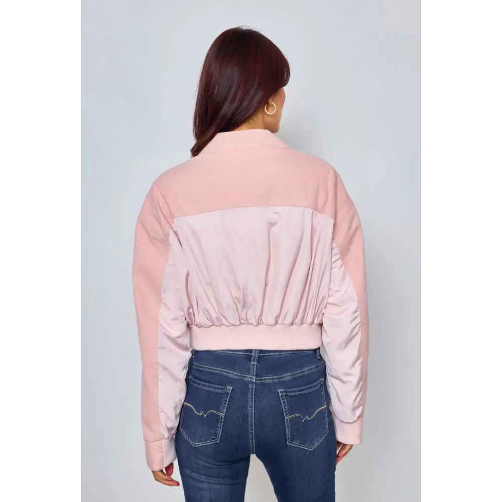 BLOUSON EN JEAN ROSE - Blouson