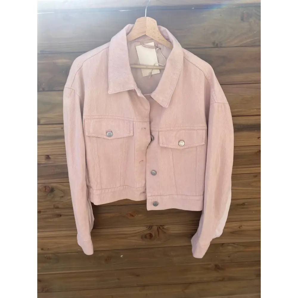 BLOUSON EN JEAN ROSE - Blouson