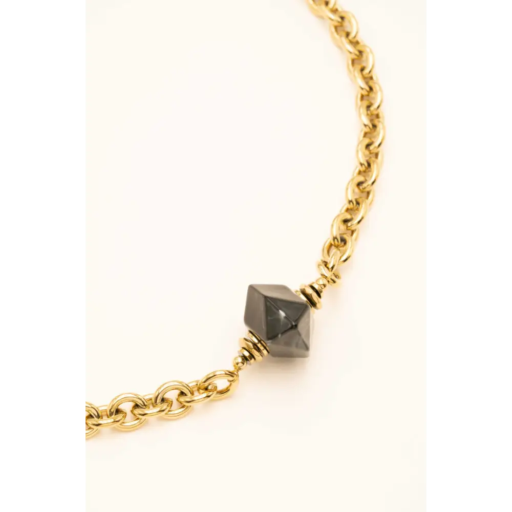 Collier pierre noire - collier