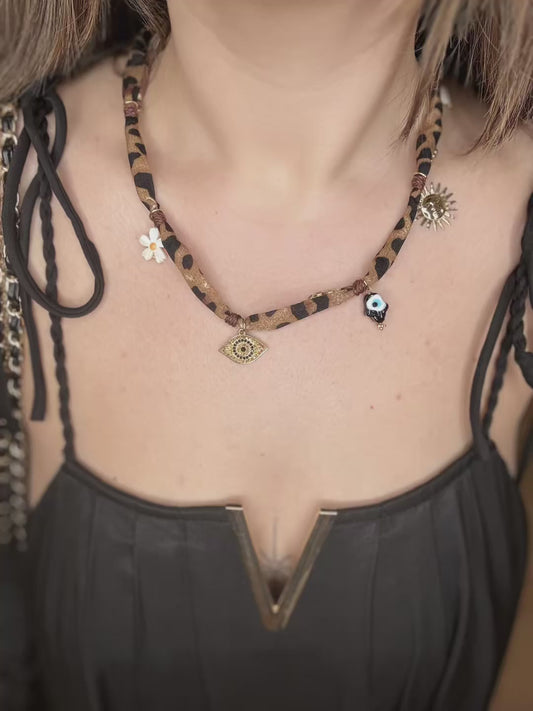 COLLIER LÉOPARD À GRIGRIS