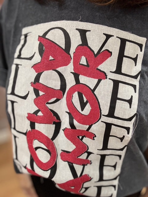 T-SHIRT GRIS LOVE