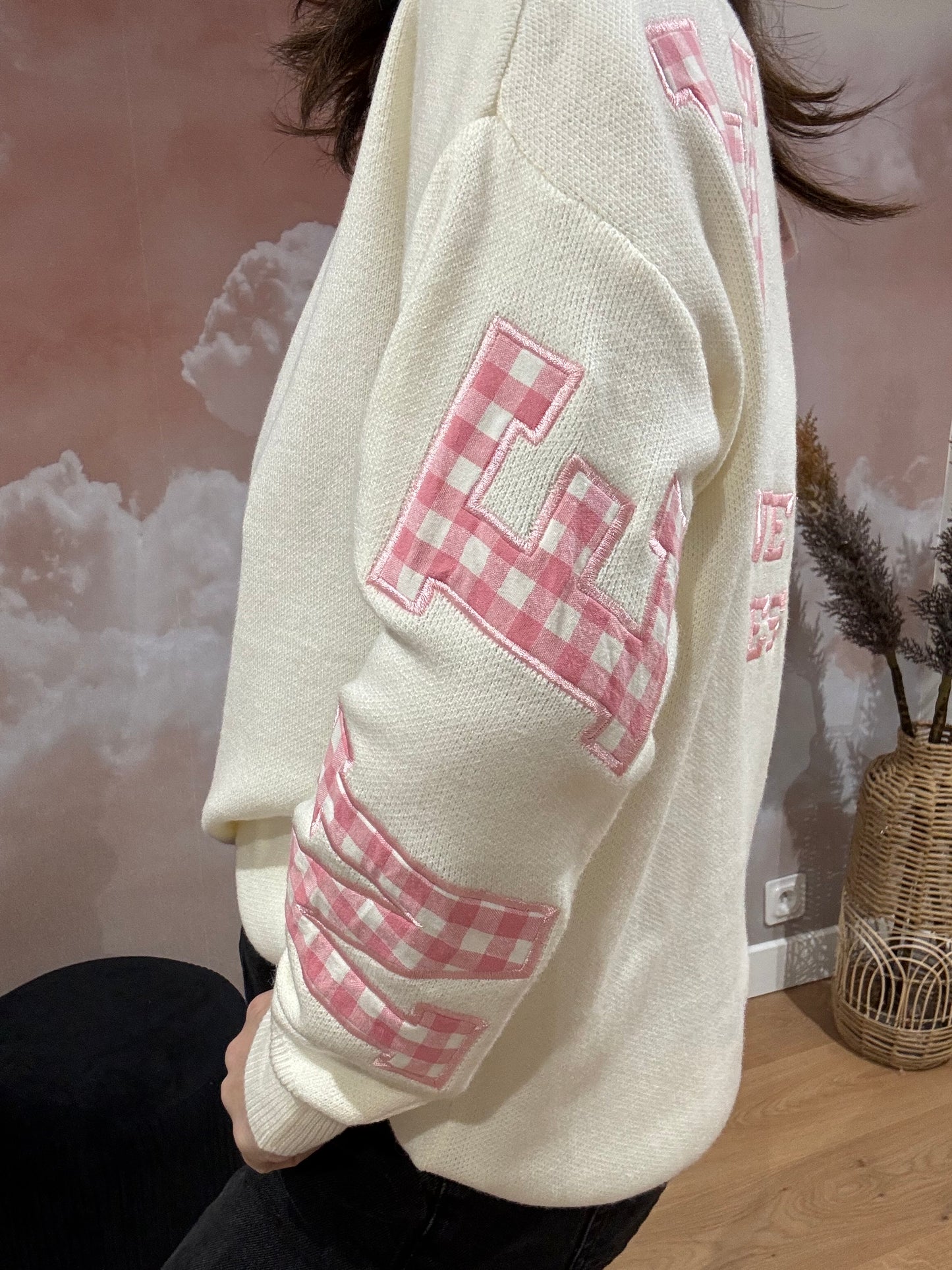 PULL VICHY ROSE