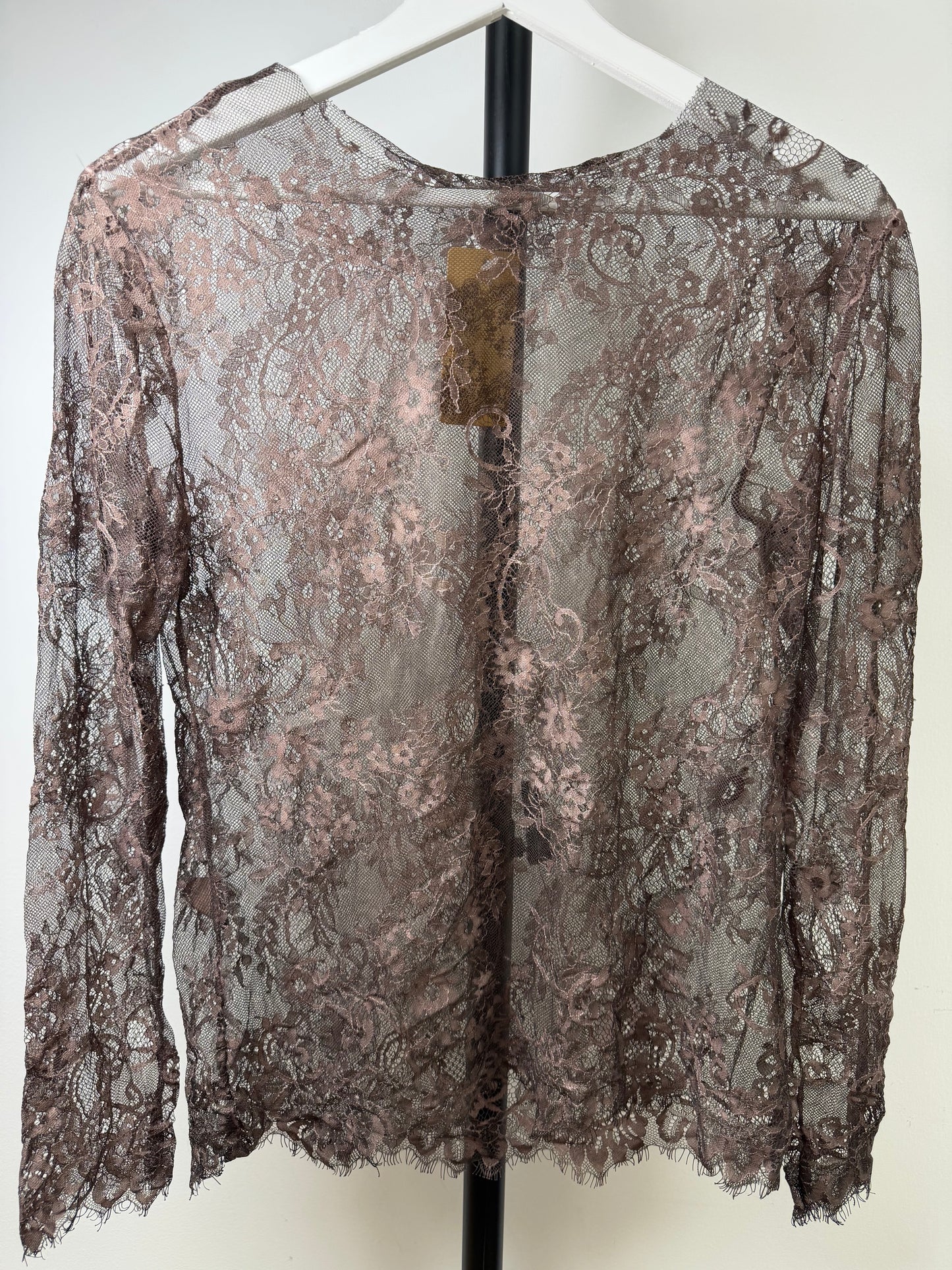 TOP GUIPURE CHOCOLAT