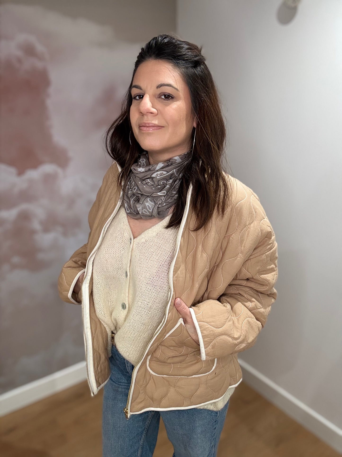VESTE MATELASSÉE CAMEL