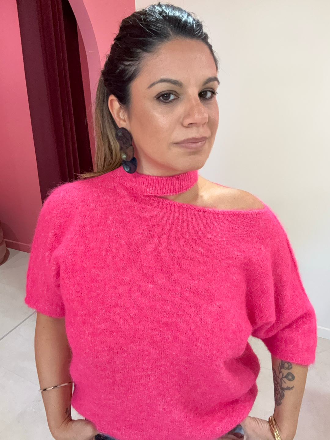 PULL ROSE COL CHOKER