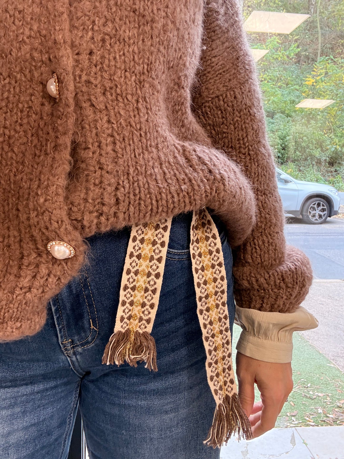 CEINTURE TISSÉE ÉCRUE