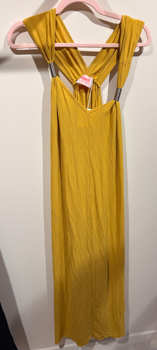 ROBE LONGUE MOUTARDE