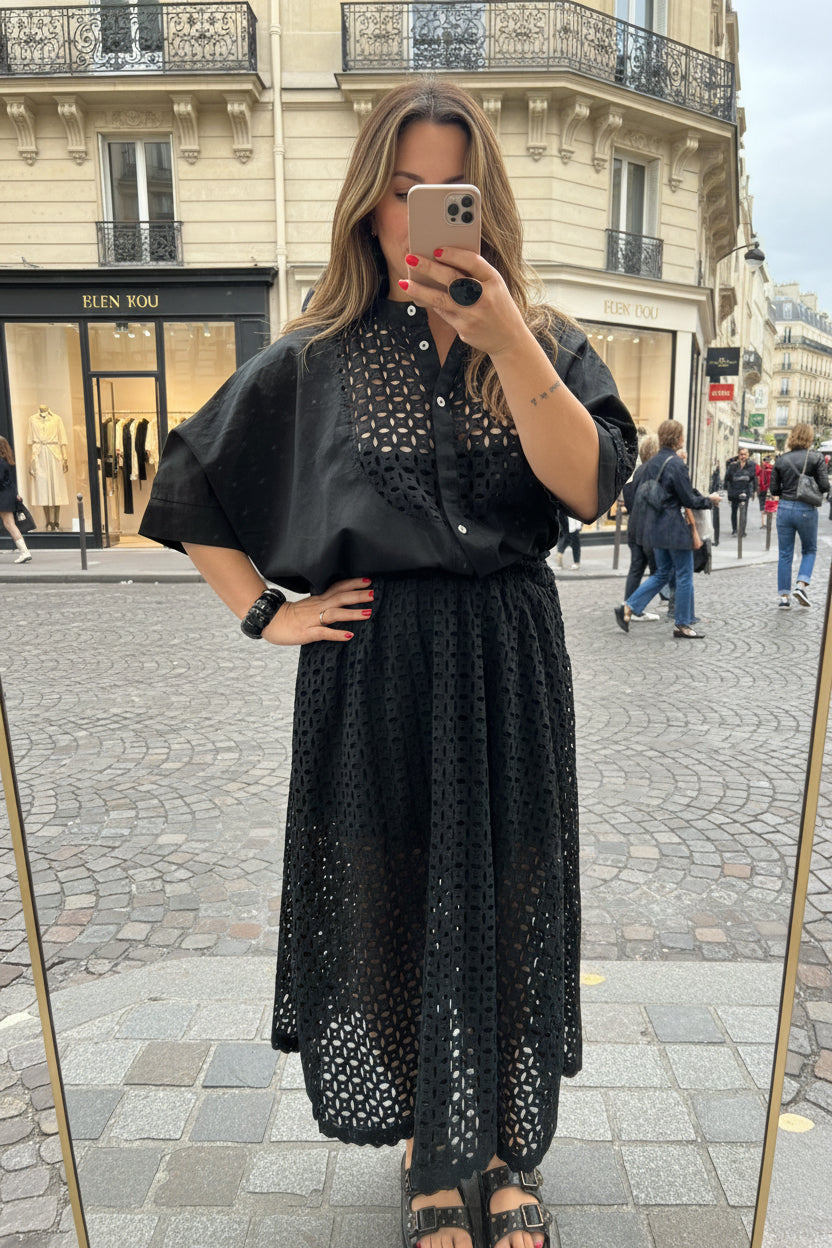 ENSEMBLE NOIR AJOURÉ JOHANNA PARIS
