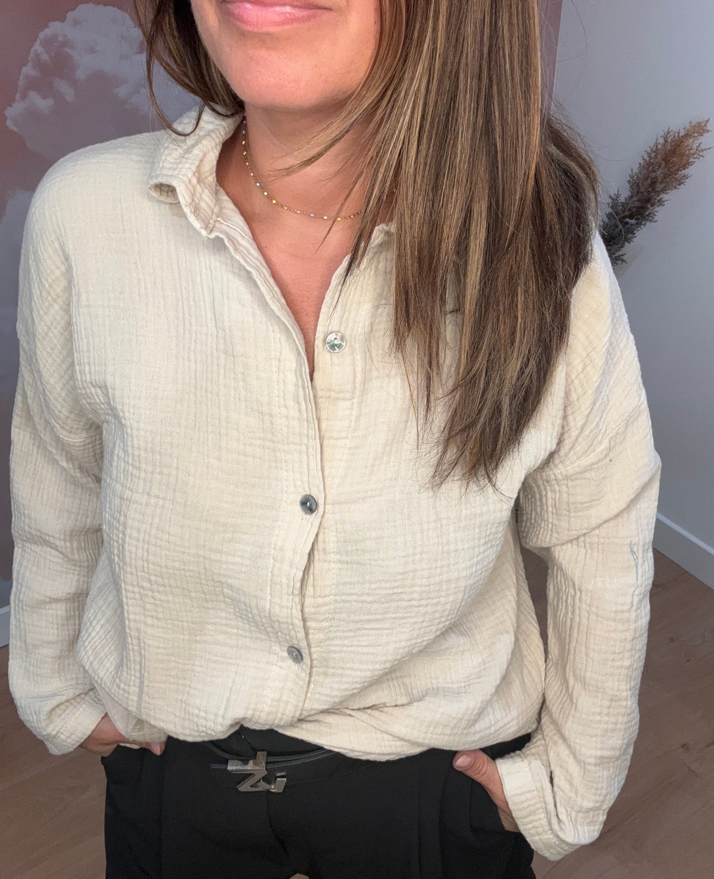CHEMISE GAZE DE COTON