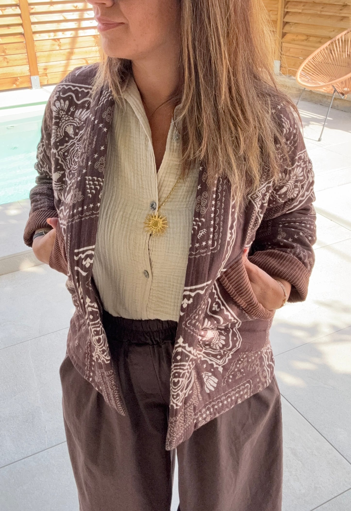 VESTE MATELASSEE CHOCOLAT