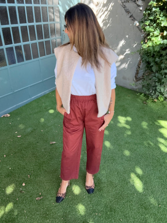 GILET CHAUD SANS MANCHES BEIGE