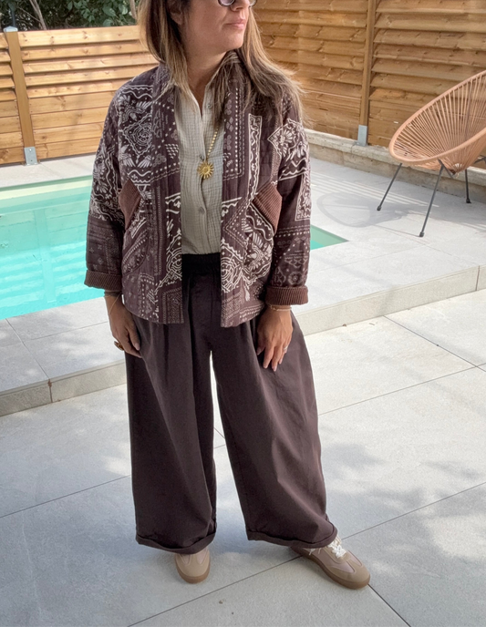 VESTE MATELASSEE CHOCOLAT