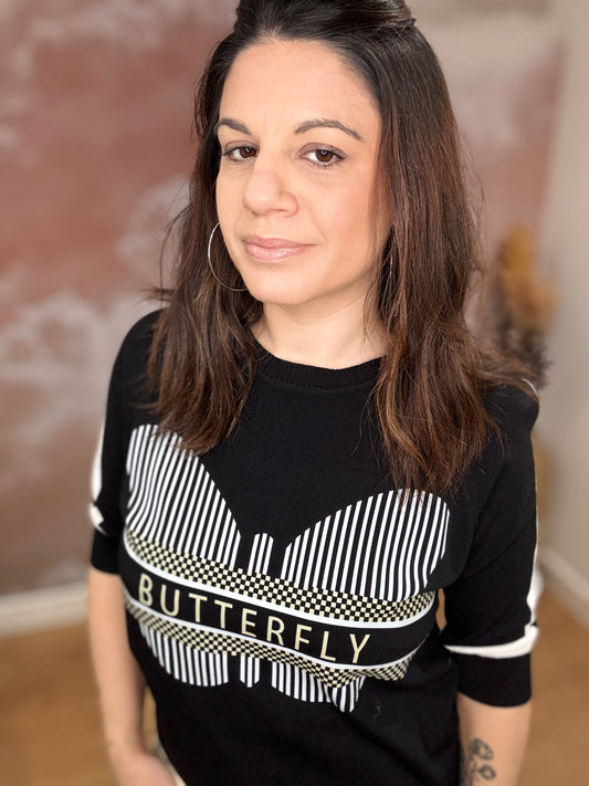 PULL BUTTERFLY NOIR