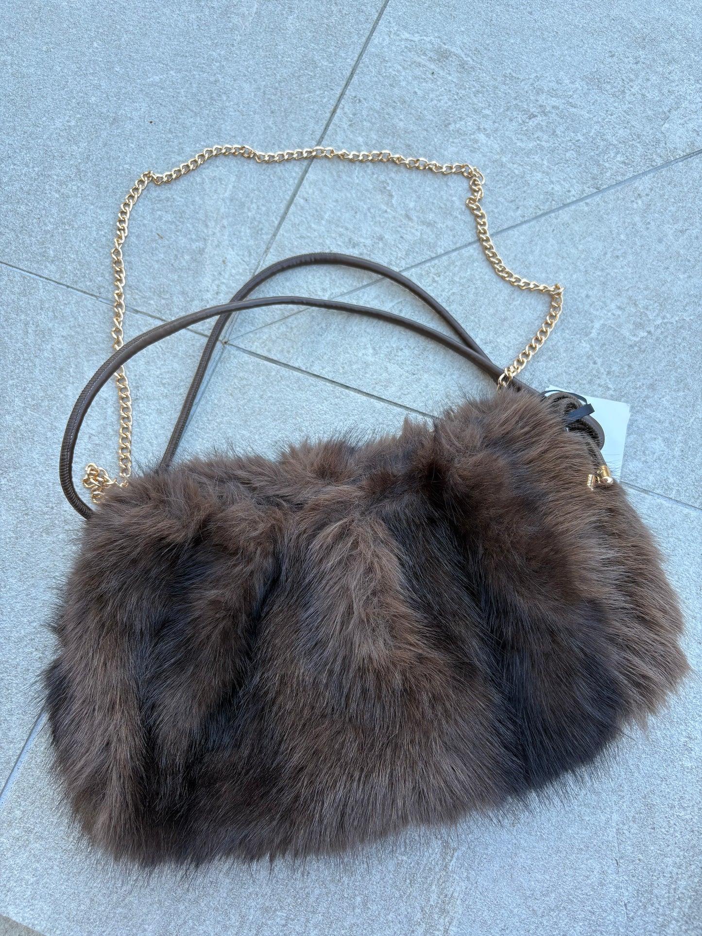 SAC FOURRURE CHOCOLAT