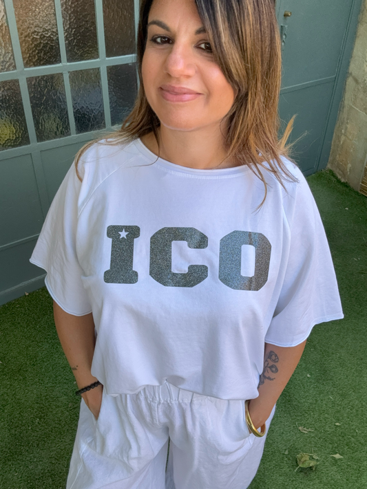 T-SHIRT  BLANC ICO