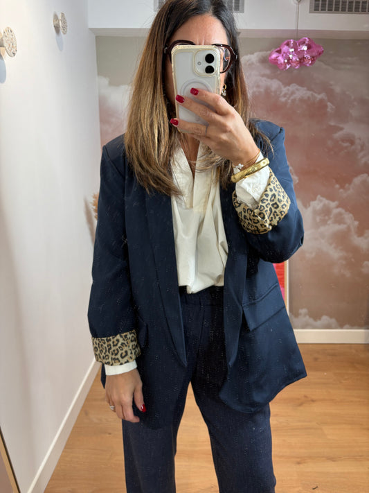BLAZER MARINE MANCHES LEOPARD