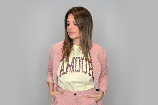 T-SHIRT AMOUR JAUNE