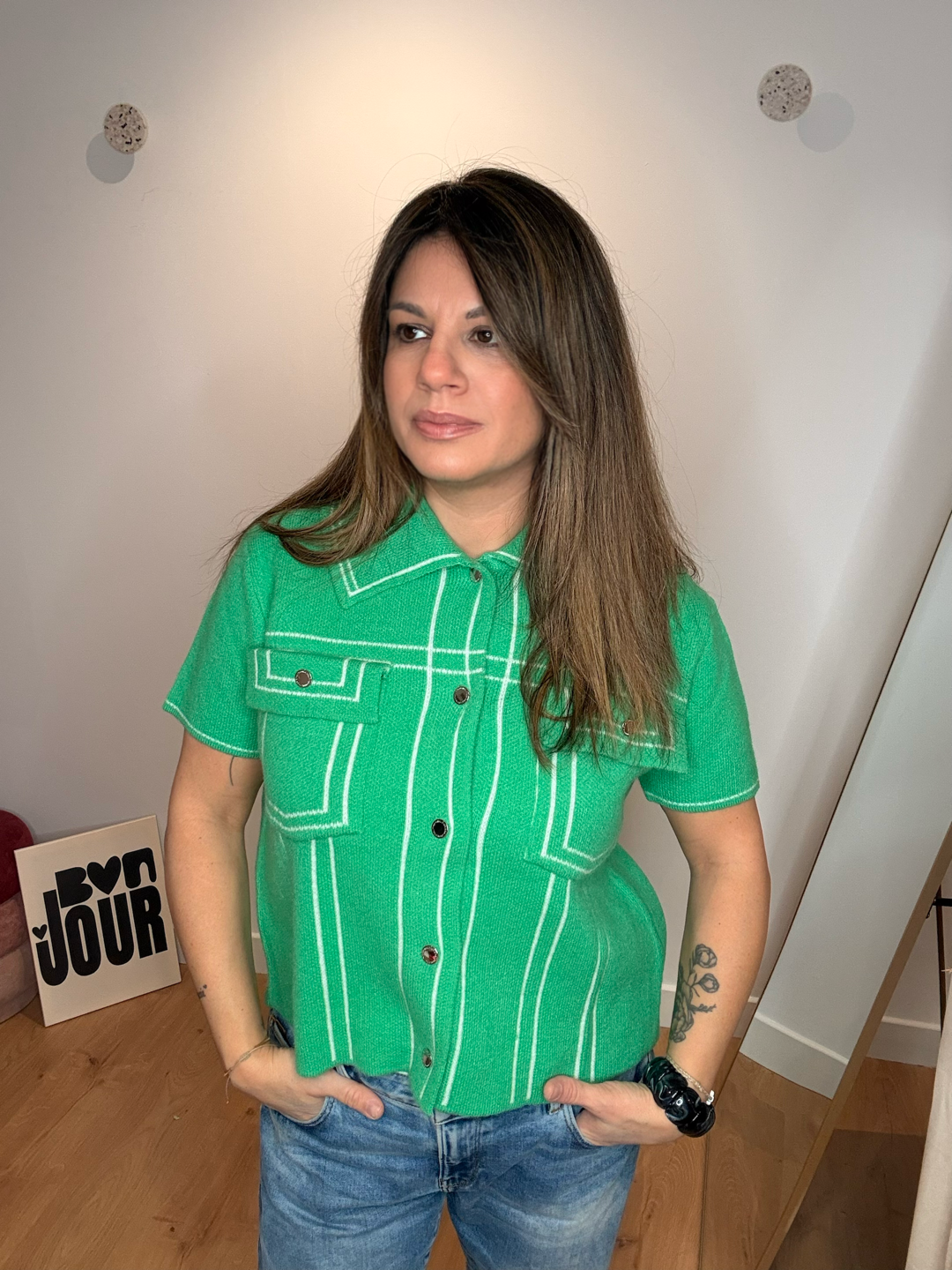 GILET VERT ORILYN