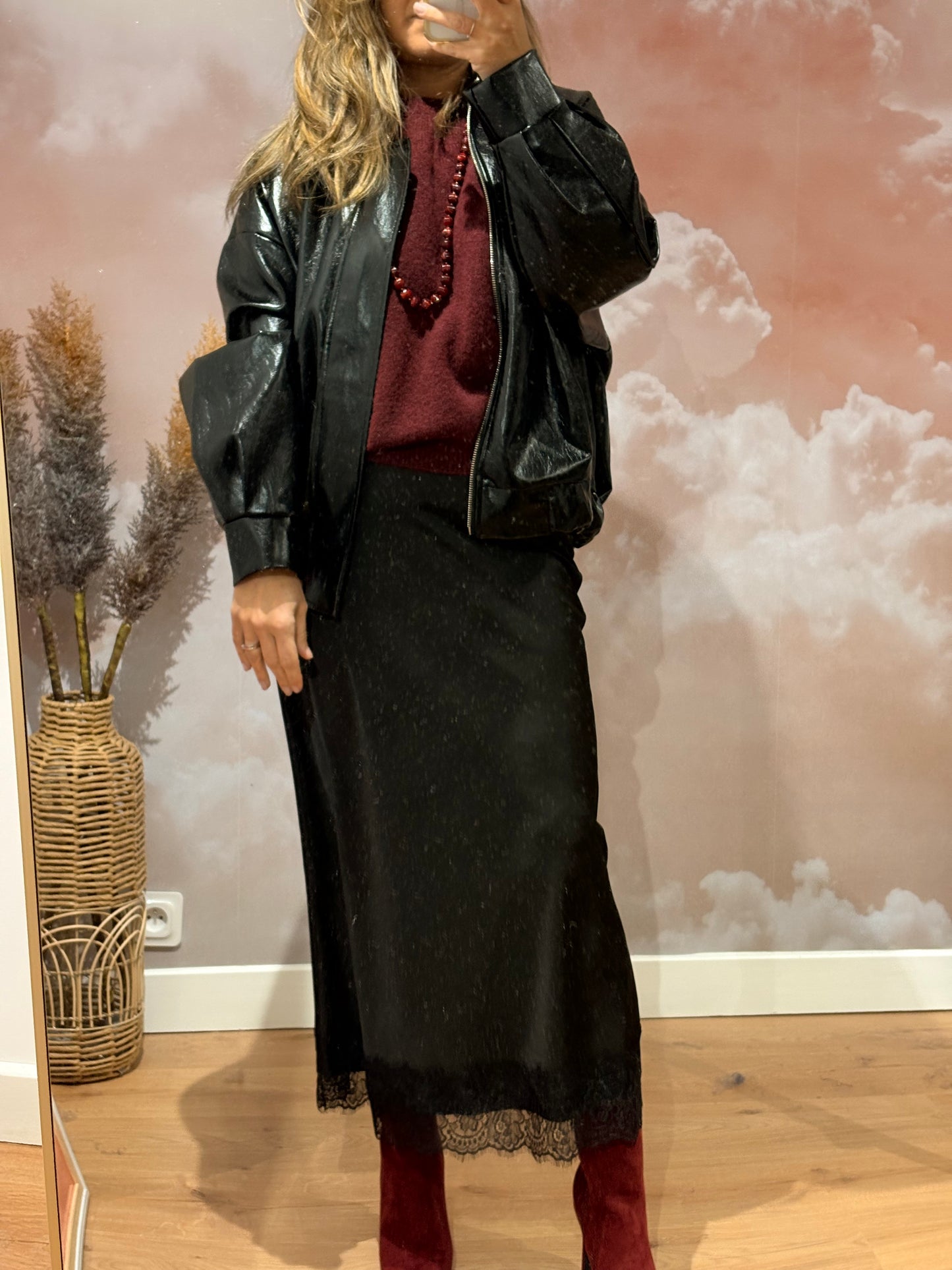 VESTE NOIRE SIMILI CUIR