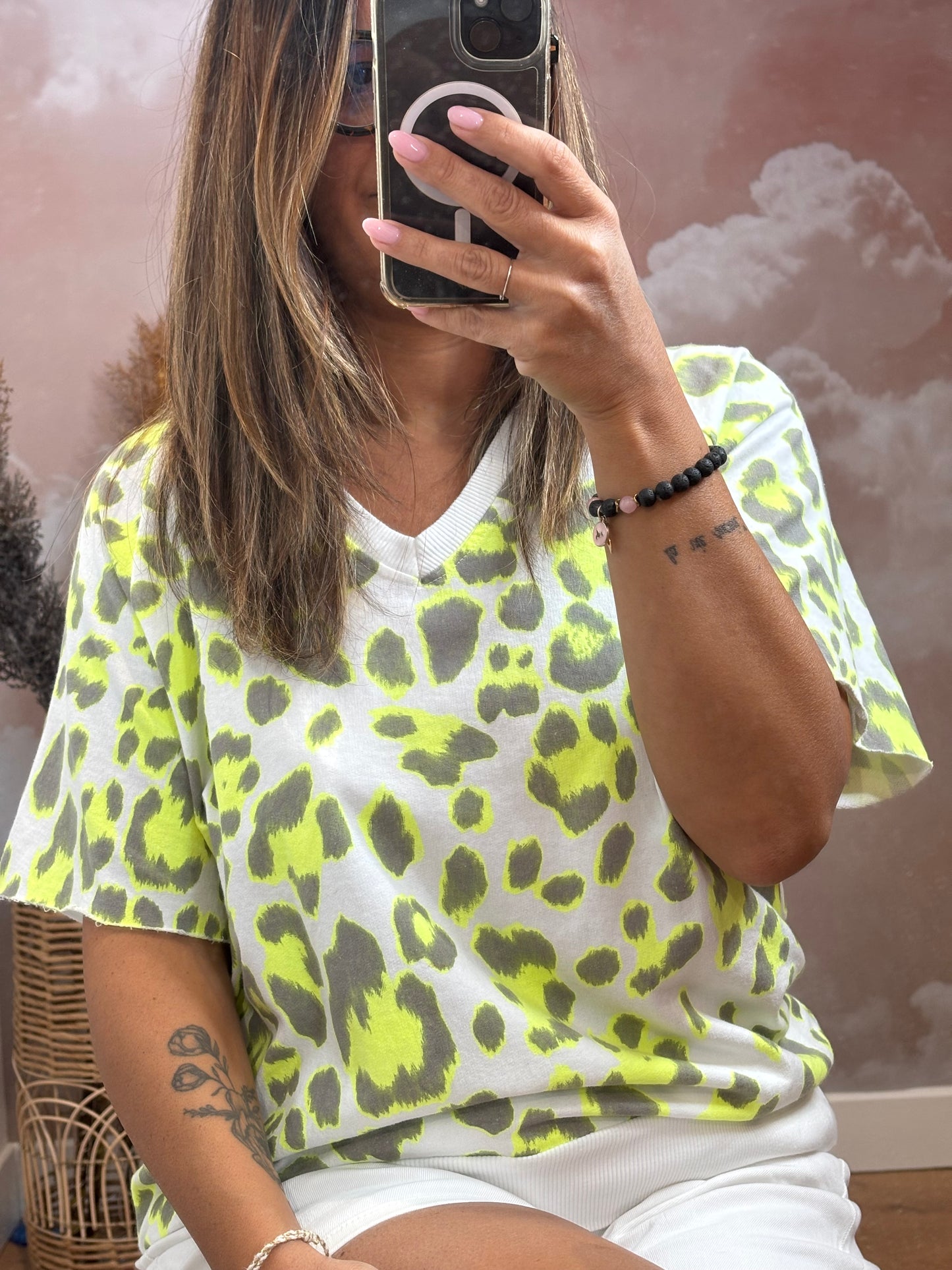 TOP LÉOPARD NEON