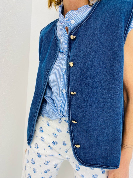 GILET SANS MANCHES JEAN