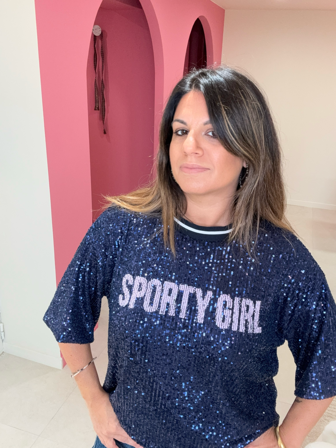 TOP MARINE PAILLETTES SPORTY GIRL