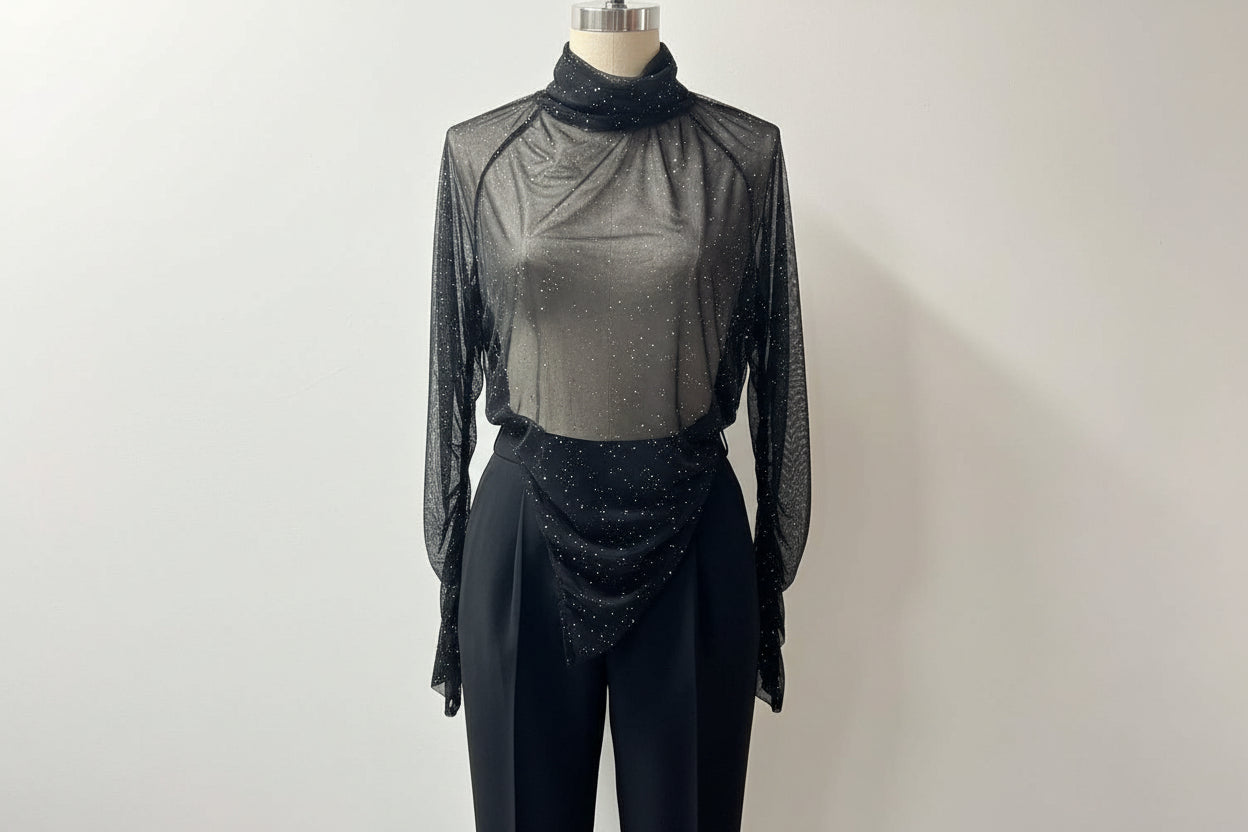 BODY NOIR PAILLETÉ