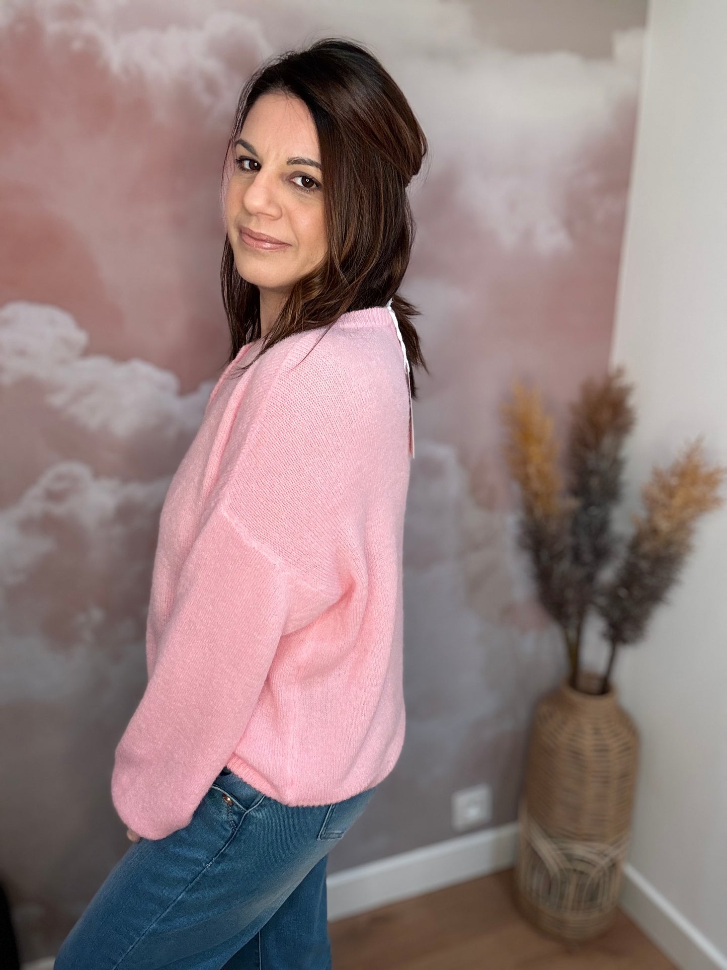 GILET PAOLA ROSE CLAIR
