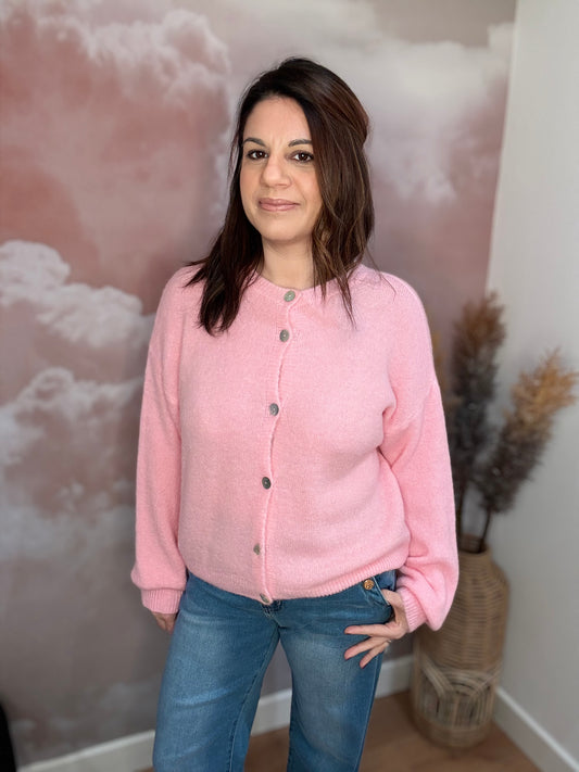 GILET PAOLA ROSE CLAIR