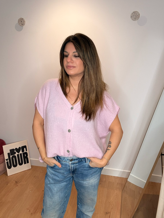 GILET BRIDGET ROSE POUDRÉ