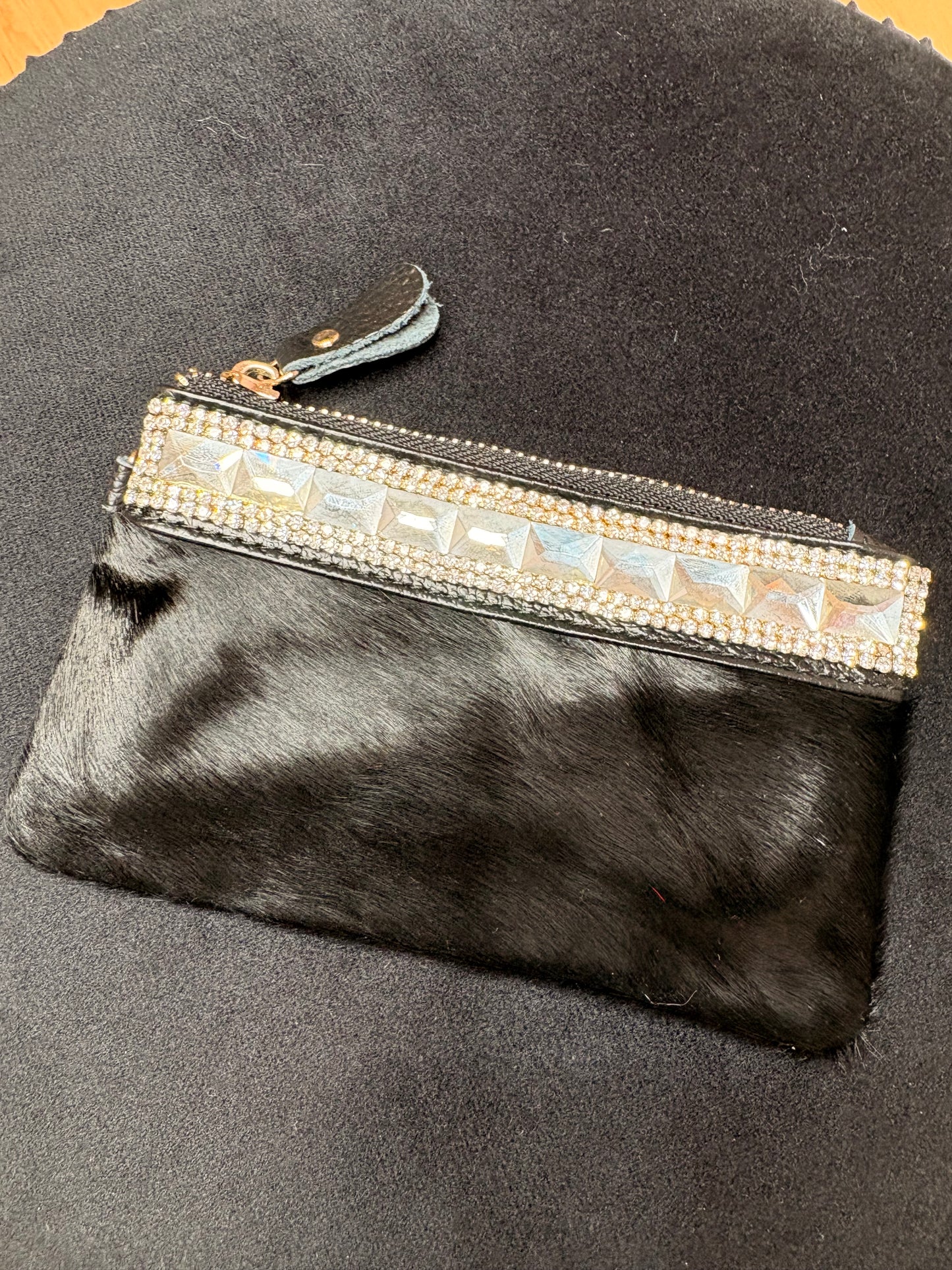 PORTE MONNAIE STRASS NOIR